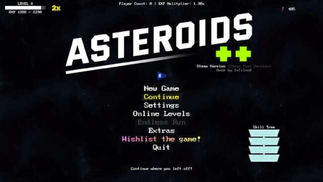 Screenshot of Asteroids ++ 1