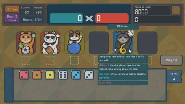 Screenshot of Cats & Dice 2